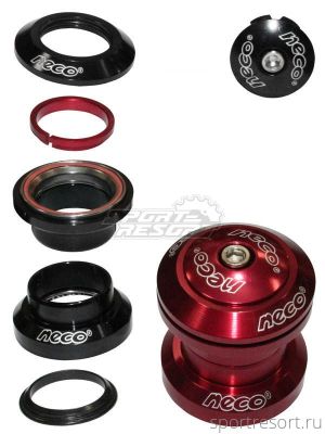 Рулевая колонка Neco H711AL (1-1/8") Red