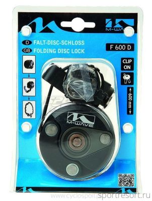 Велозамок M-Wave Folding Disc Lock 60 см (ключ) 230196