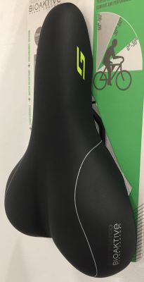 Седло Selle San Marco Siena Glamour Granville Wide (женское) Black/Lime Logo