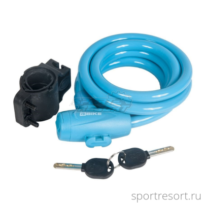 Замок 4Bike 12x1800 (ключ) синий ARV-588-BLU-1800