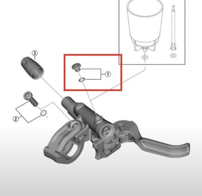Прокачной винт для ручки Shimano ST-M7100/M8100