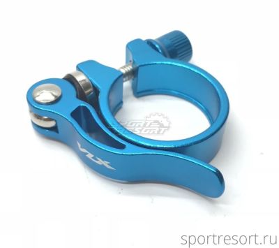 Хомут подседельный VLX-CL01 QR 34.9mm синий
