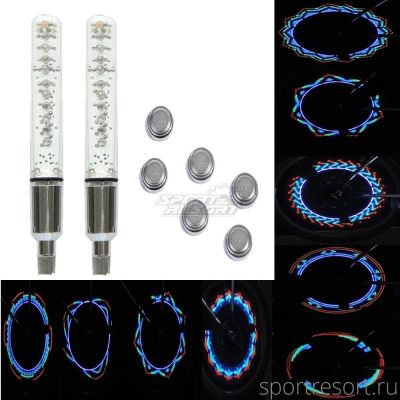 Колпачок на ниппель c LED проекцией LC-D900 (пара)