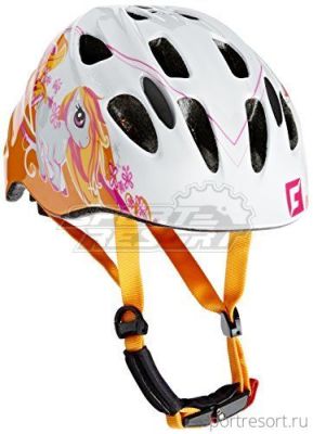 Велошлем Cratoni Akino Pony White-Orange Glossy M (53-58 cm) 112211B2