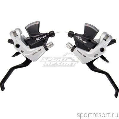 Ручки Dual Control Shimano Altus ST-M370 (3х9ск, серебро)