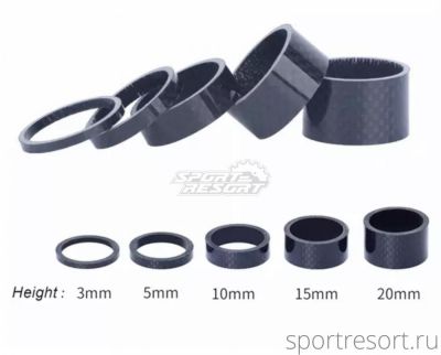 Кольца проставочные Carbon Spacer Set 1-1/8 (5 размеров)