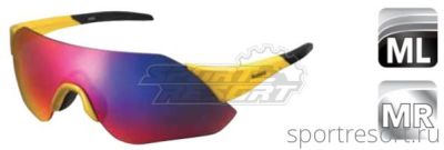 Велосипедные очки Shimano AEROLITE Yellow Red ECEARLT1MLY3