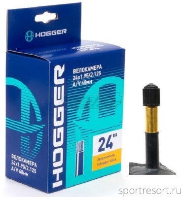 Велокамера HOGGER 24x1.95-2.125 (50/54-507) A/V 48 мм