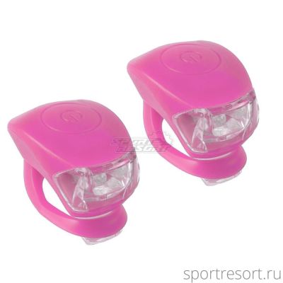 Комплект фонарей M-Wave Cobra IV Battery Flashing Light Set розовые 5-220638