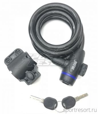 Замок JinJian Velo-Lock 12x1800 (ключ) black JJ533_1800_BLK