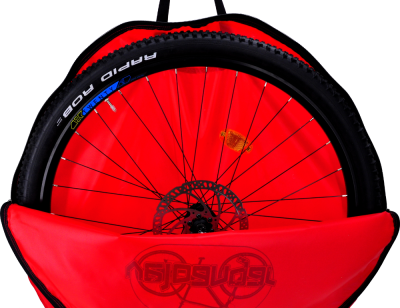 Сумка-чехол для колеса Veloangar №5 Черный с оранжевыми элементами Veloangar №5