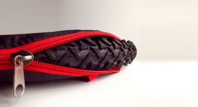 Сумка-чехол для колеса Veloangar №5 Черный с оранжевыми элементами Veloangar №5