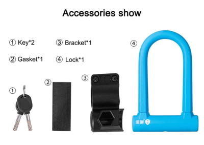 Велозамок JinJian T608 U-Lock черный JJ608_BLK