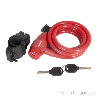 Замок 4Bike 10x1500 (ключ) красный ARV-T503-RED-1500