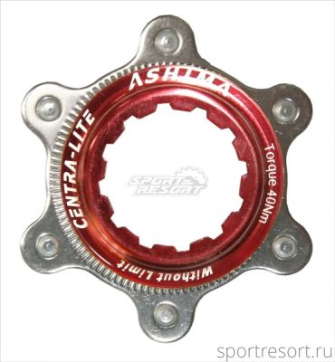 Адаптер Center Lock на 6 болтов Ashima AC02 Red