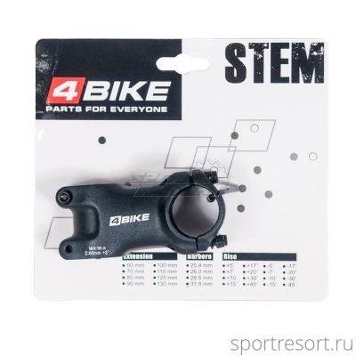 Вынос 4Bike TDS-D601 (1-1/8", 31.8, 60mm, 3°)