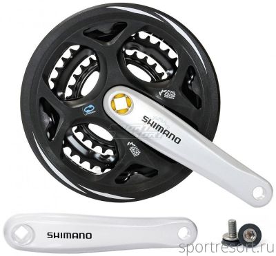 Система Shimano Altus FC-M311 7/8ск (Квадрат, 42/32/22T, 170mm, серая, защита)
