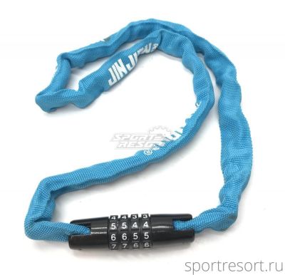 Велозамок цепь JinJian Velo Chain Lock 4x1000 мм (код) blue JJ609_BLU