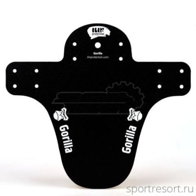 Крыло-щиток Gorilla короткое 3D (белая графика) IP-GS-WHI