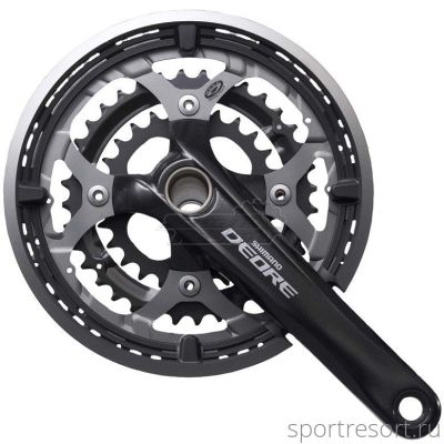 Система Shimano Deore FC-M591 9ск (44/32/22T, 170mm, черная, защита)
