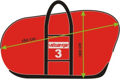 Чехол для велосипеда Veloangar №3 Черный с красными элементами V3-black-red