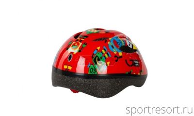 Велосипедный шлем Green Cycle Robots красный (48-52см) HEL-87-68