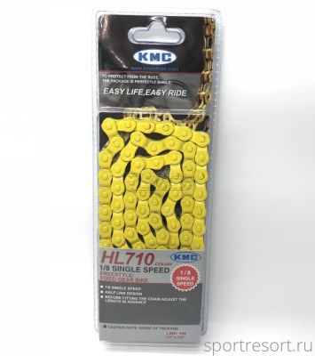 Цепь KMC HL710 1/8" (1ск,100зв) Yellow