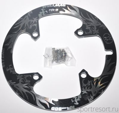 Защита передней звезды 44Т WellMag (алюминий) WA-3