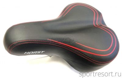 Седло HORST Comfort Gel 270х195mm черно-красное