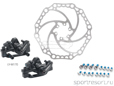 Комплект дисковых тормозов Alligator LY-M170 Mechanical Disc Brake Set 