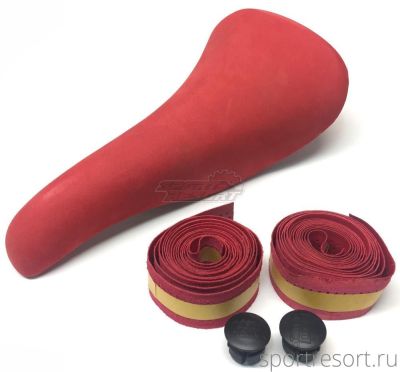 Седло Selle San Marco Concor Supercorsa Leather Red KIT (с обмоткой)