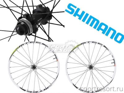 Колеса Shimano Non-Series WH-MT66 UST (QR, белый/лайм) '26