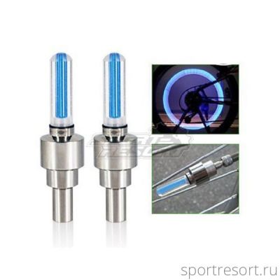 Ниппельный колпачок Led Wheel Light Blue (пара)