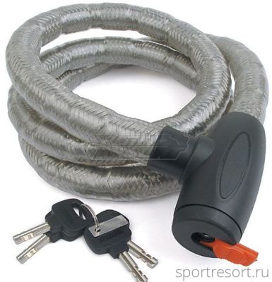 Велозамок Author 22х1000 мм с ключами (серебристый) 8-17060405