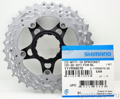 Звезды для кассеты Shimano XT M771-10 (25-28-32T) BL