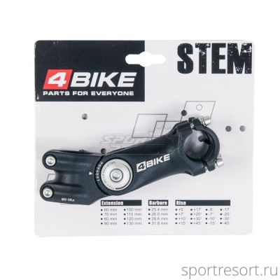 Вынос регулируемый 4Bike TDS-D299N (1-1/8", 25.4, 105mm, +60°)