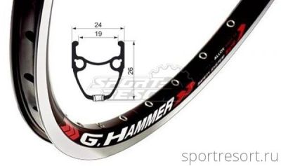 Обод Remerx Grand Hammer 20" (406x19mm) 36H